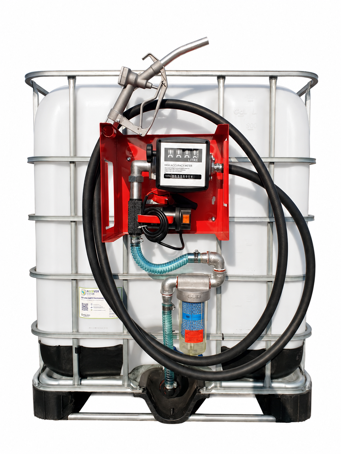 1000L Diesel Bowser with 40L/min 12v Pump & Water Captor Filter